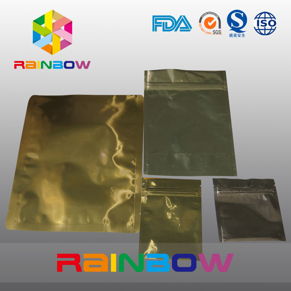 الذهب الألومنيوم احباط مكافحة ساكنة حقيبة زيبر الحقيبة التعبئة للمنتجات الالكترونية