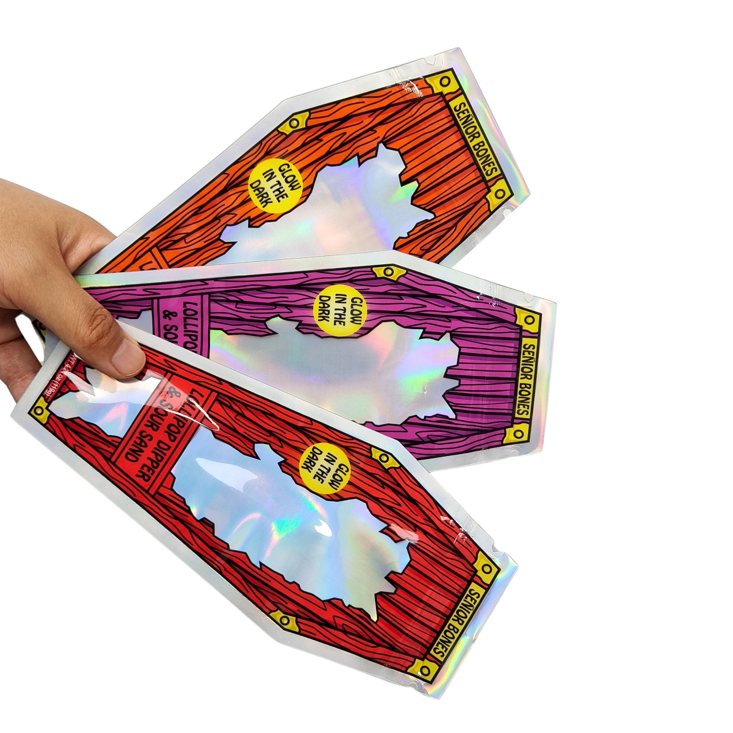 ورقة تبغ حلوى بسكويت صمغ زهرة مجففة عشب غراب ورقة قطع بالقالب 3.5 جرام أكياس مايلر