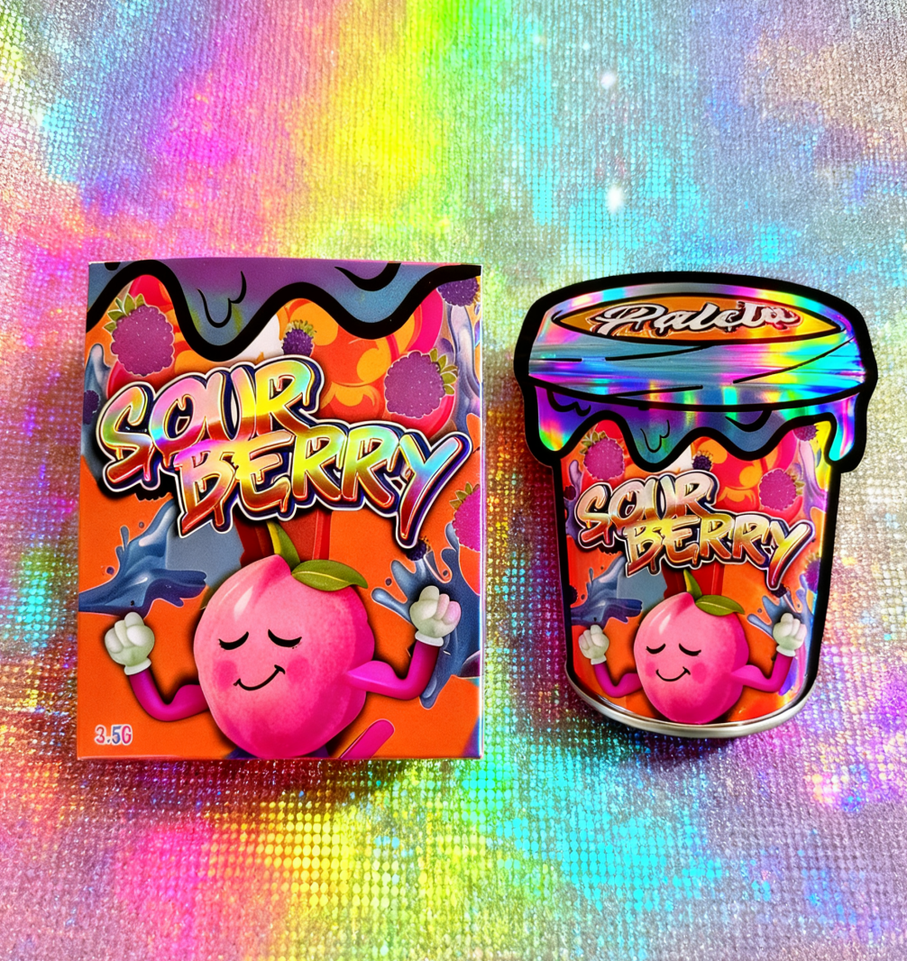 مجموعة تغليف مايلر ثلاثية الأبعاد وصندوق وحقيبة 3.5 قابلة لإعادة الإغلاق 3.5 جرام أكياس مايلر صالحة للأكل مقطوعة بالقالب مع صناديق عرض حبوب الإفطار