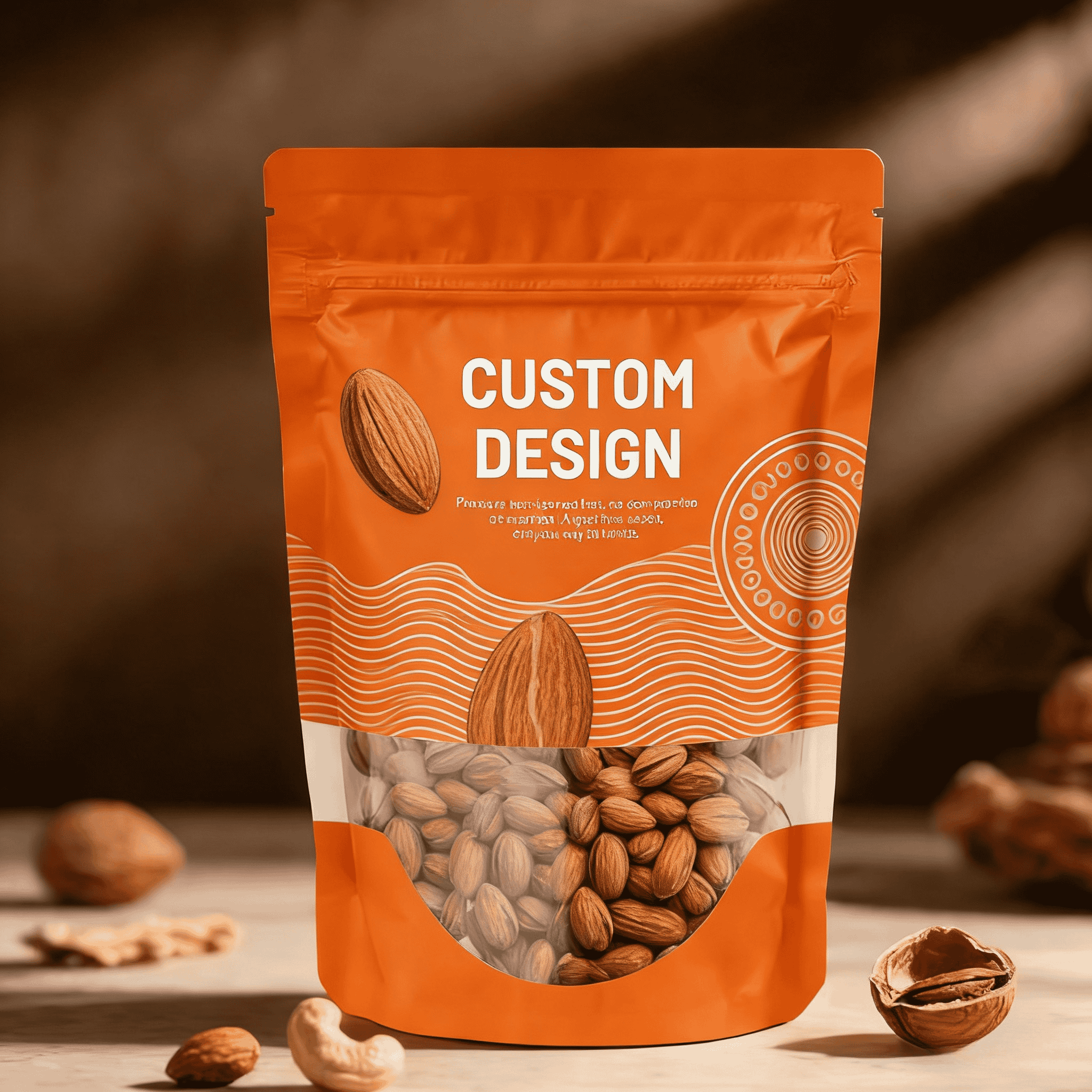 حقيبة تغليف طعام بلاستيكية معاد تدويرها ذات طباعة رقمية مخصصة عالية الجودة مع كيس قائم بالحرارة