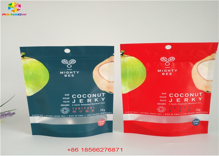 أكياس رقائق الألومنيوم التعبئة والتغليف البلاستيكية التعبئة والتغليف ثلاثي الجانب مختومة مع الأعلى زيبلوك