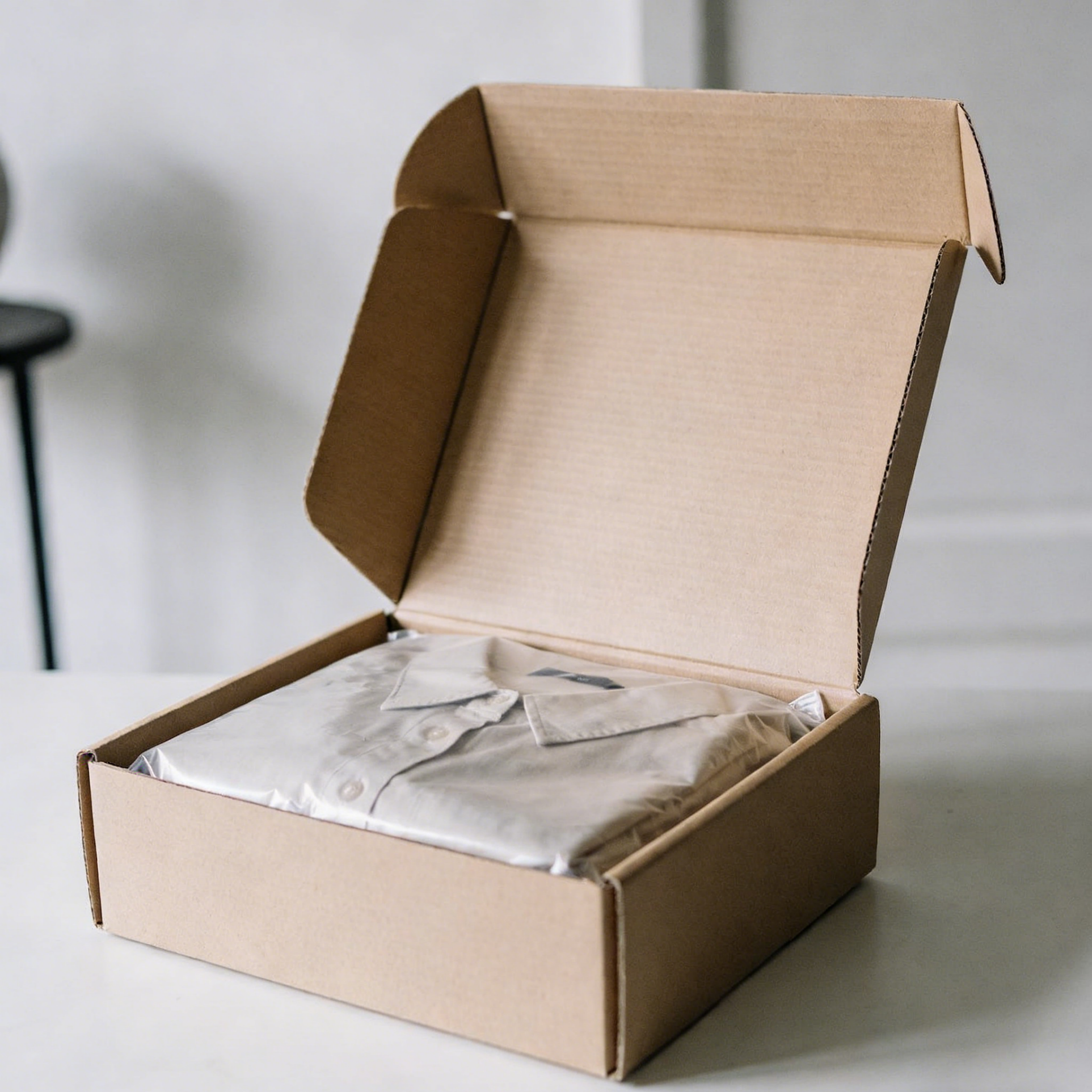 أبعاد قابلة للتخصيص الصف الغذائي آمن التعبئة الموجية صندوق البريد مع الطلاء فوق البنفسجي بقعة