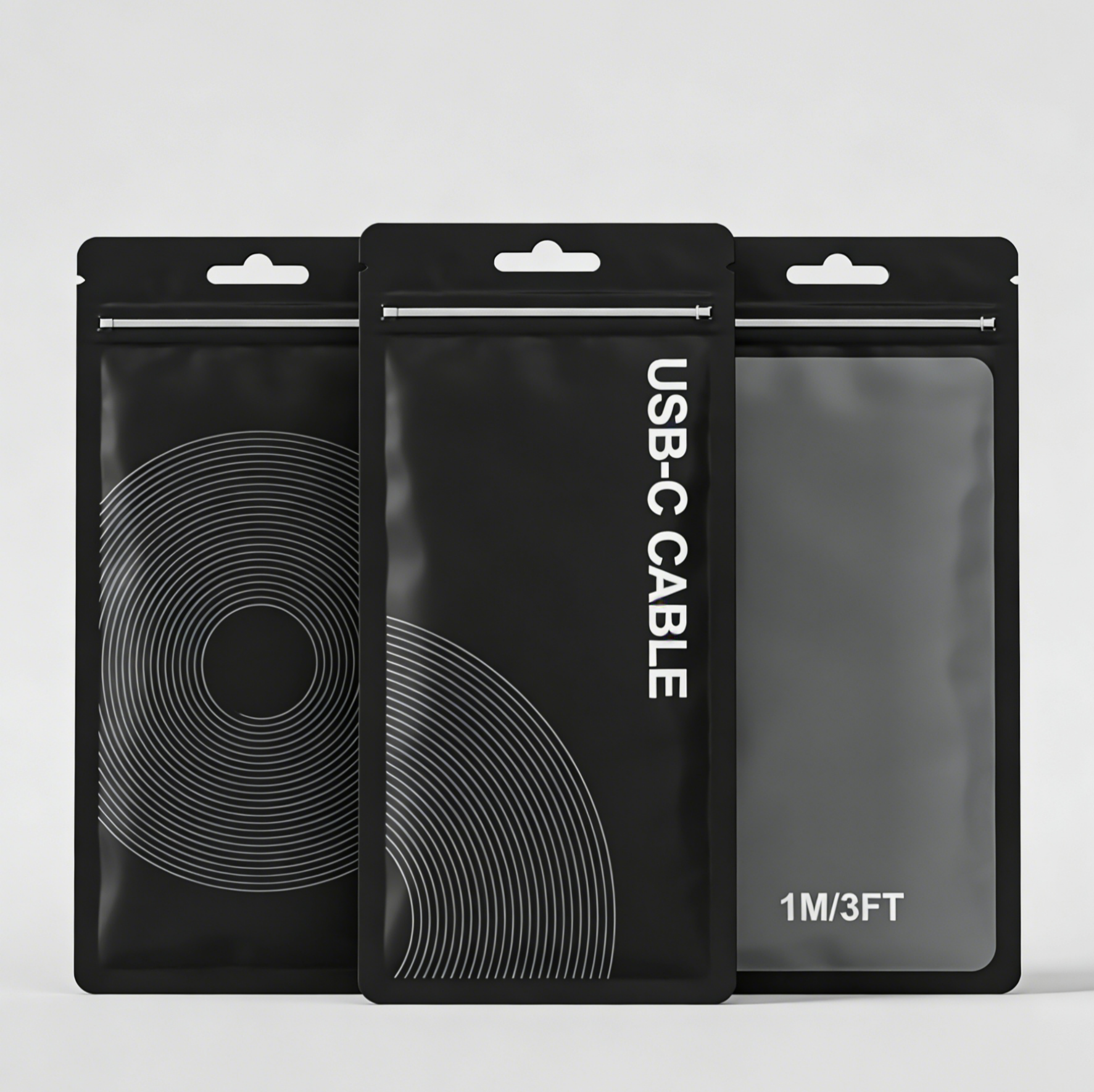 حقيبة تعبئة قابلة لإعادة التدوير من البلاستيك البلاستيكي المختل مع ختم ثلاثي الجانب