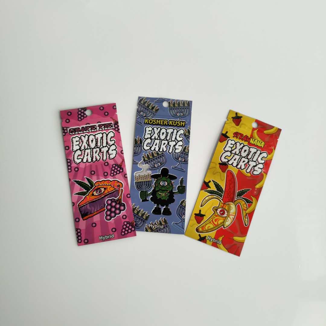 Vape خرطوشة تغليف أغذية حقائب شعار مخصص الرمز البريدي قفل مع نافذة واضحة