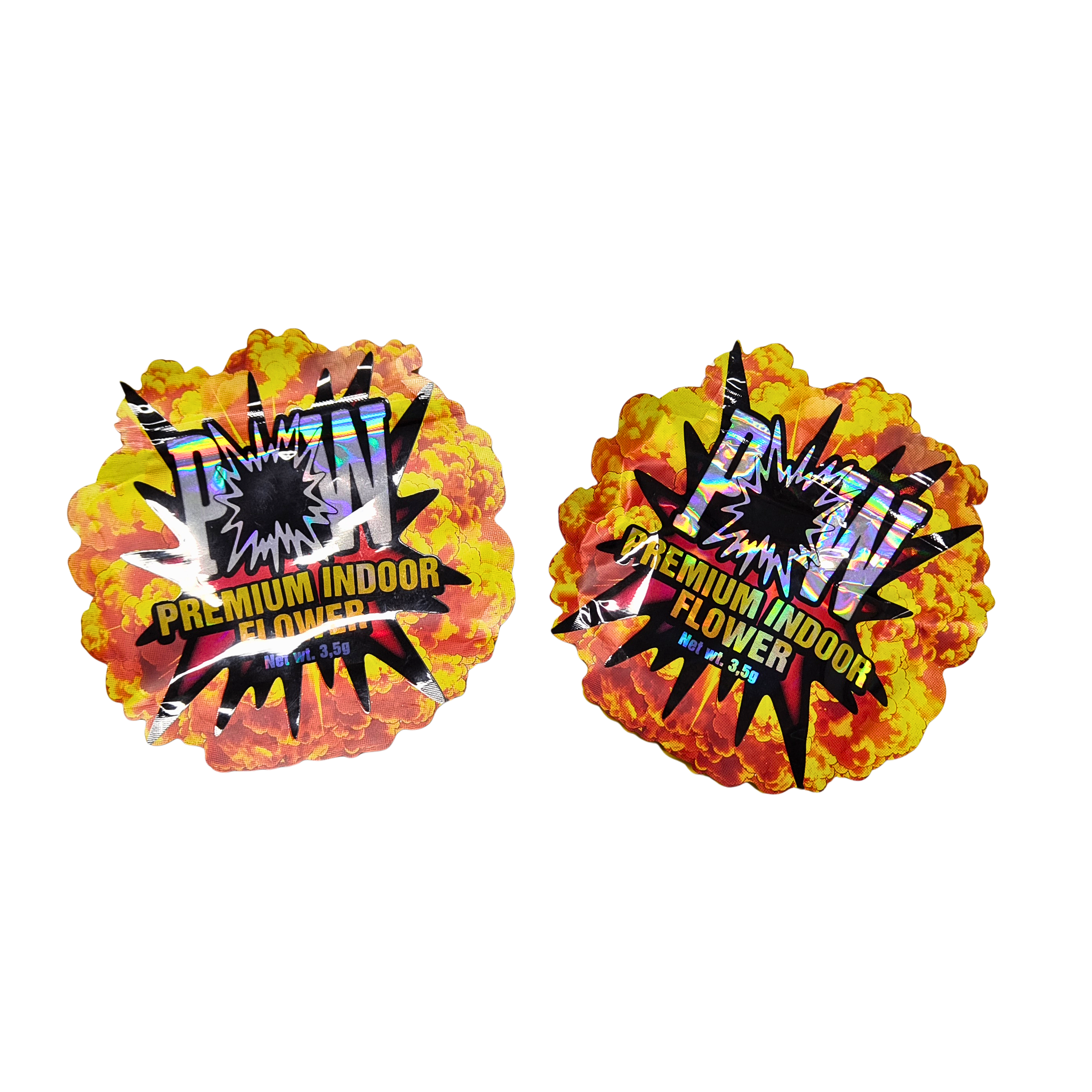 حقائب مايلر غير مضادة للرائحة الهولوجرافية المخصصة مع سحاب قابل لإعادة الإغلاق لتعبئة الوجبات الخفيفة