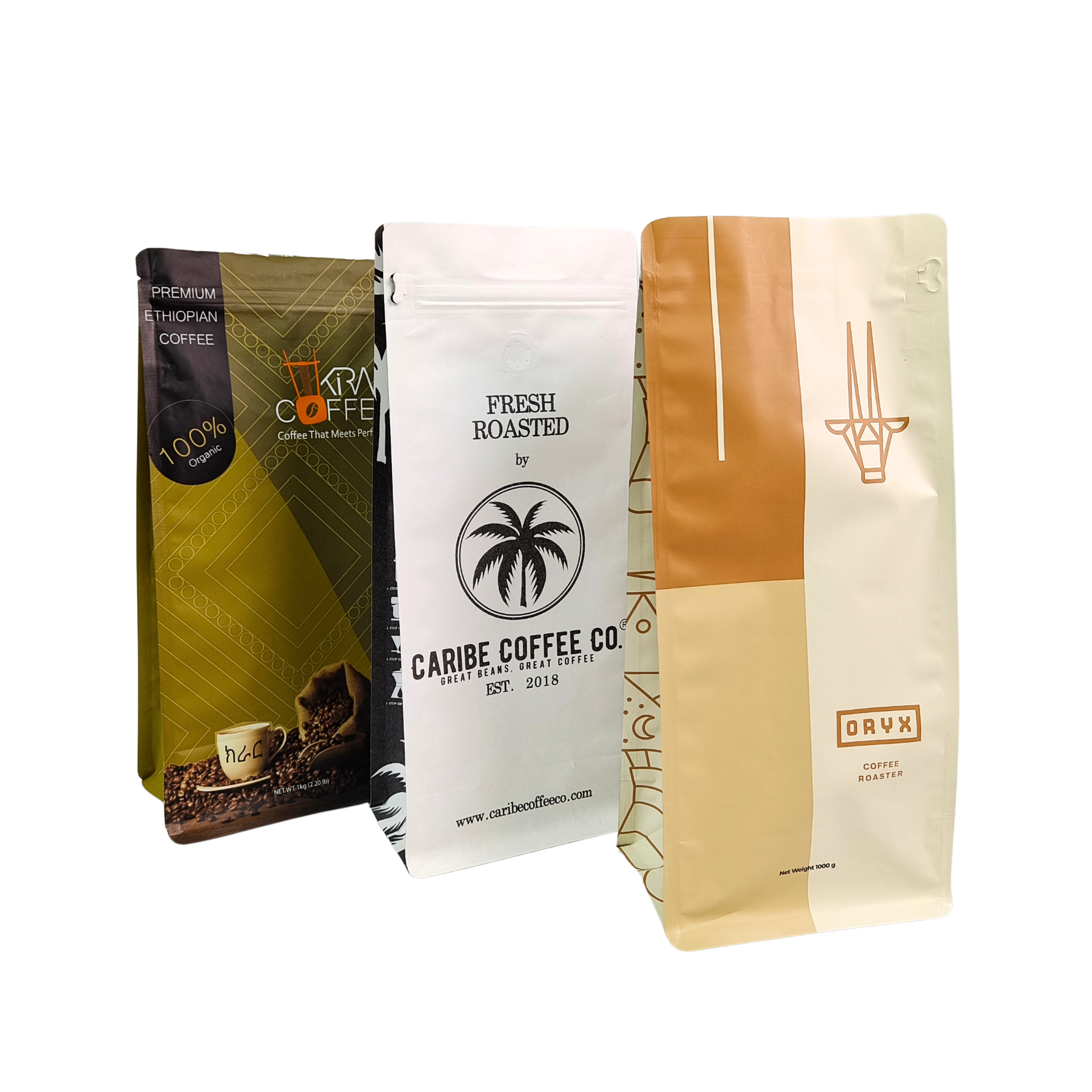 الصف الغذائي عديم الرائحة الوقوف الحقيبة 120 ميكرون للكافي والوجبات الخفيفة التعبئة والتغليف