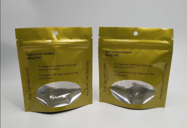 رائحة إثبات Ziplock الوقوف الحقائب زيت الاعشاب القنب البلاستيك للحصول على Edibles حلوى الدببة غائر الحلوى