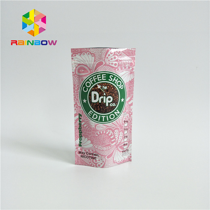 مغلفة المواد الحقائب البلاستيكية تغليف زيبلوك الوقوف أكياس مع طريقة واحدة صمام