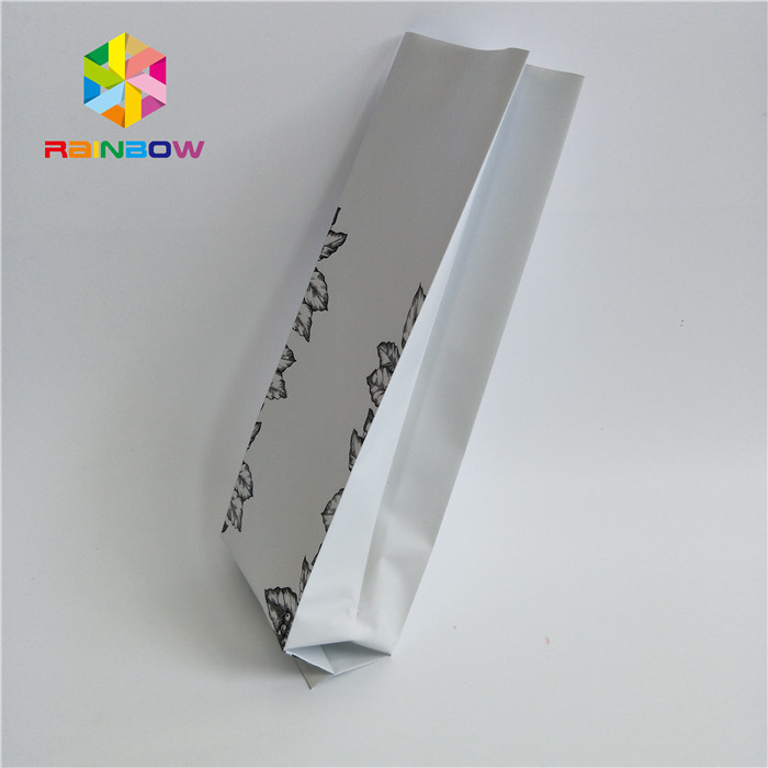 كرافت ورقة الجانب مجمعة الوقوف الحقائب القهوة ، مختومة أكياس بلاستيكية الطباعة حسب الطلب