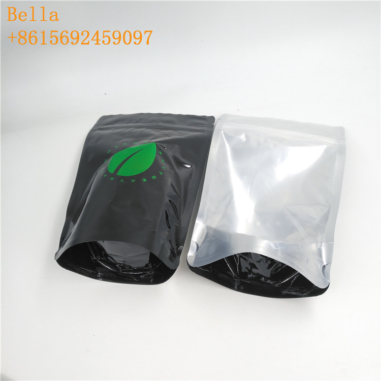 أكياس البلاستيك المجسم الشاي التعبئة والتغليف القهوة ايكو حقيبة الغذاء مع جانب واحد واضح