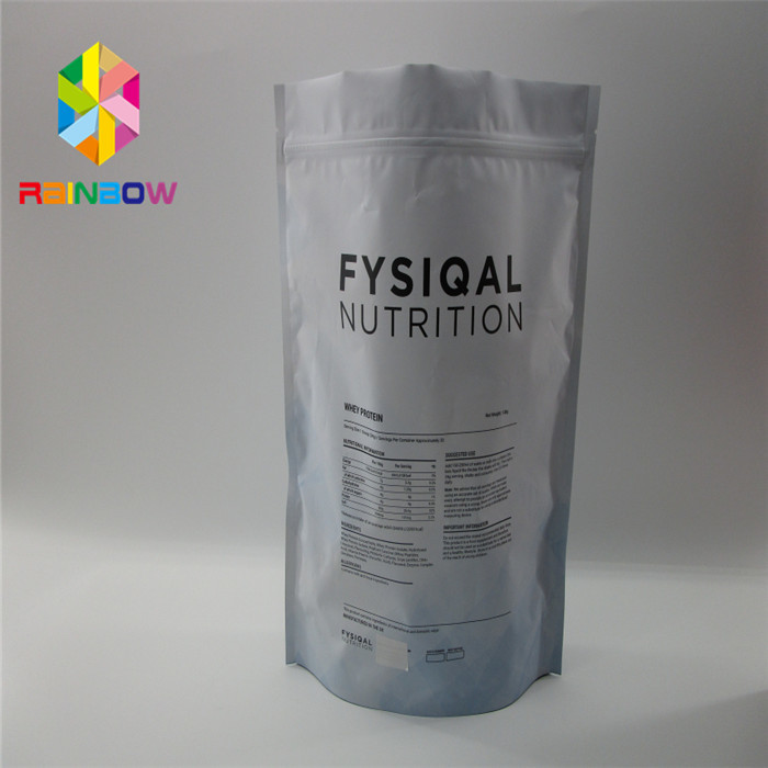 الحقائب البلاستيكية Reclosable Reclosable التعبئة والتغليف من جانب واحد من الذهب أكياس الطعام الآمن ماتي