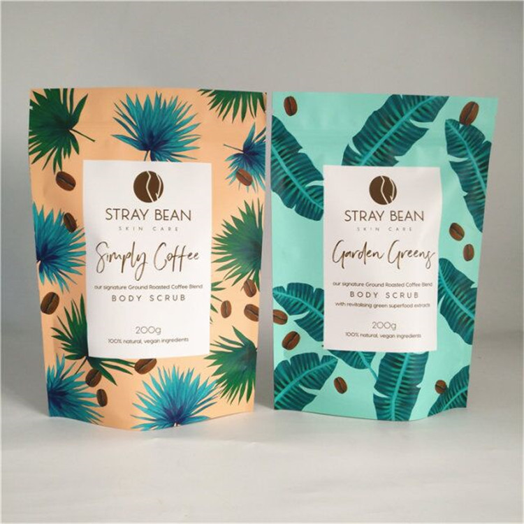 أكياس الشاي القابلة للتحلل الحيوي التغليف مخصص Airtightbody فرك قهوة فورية الكيس