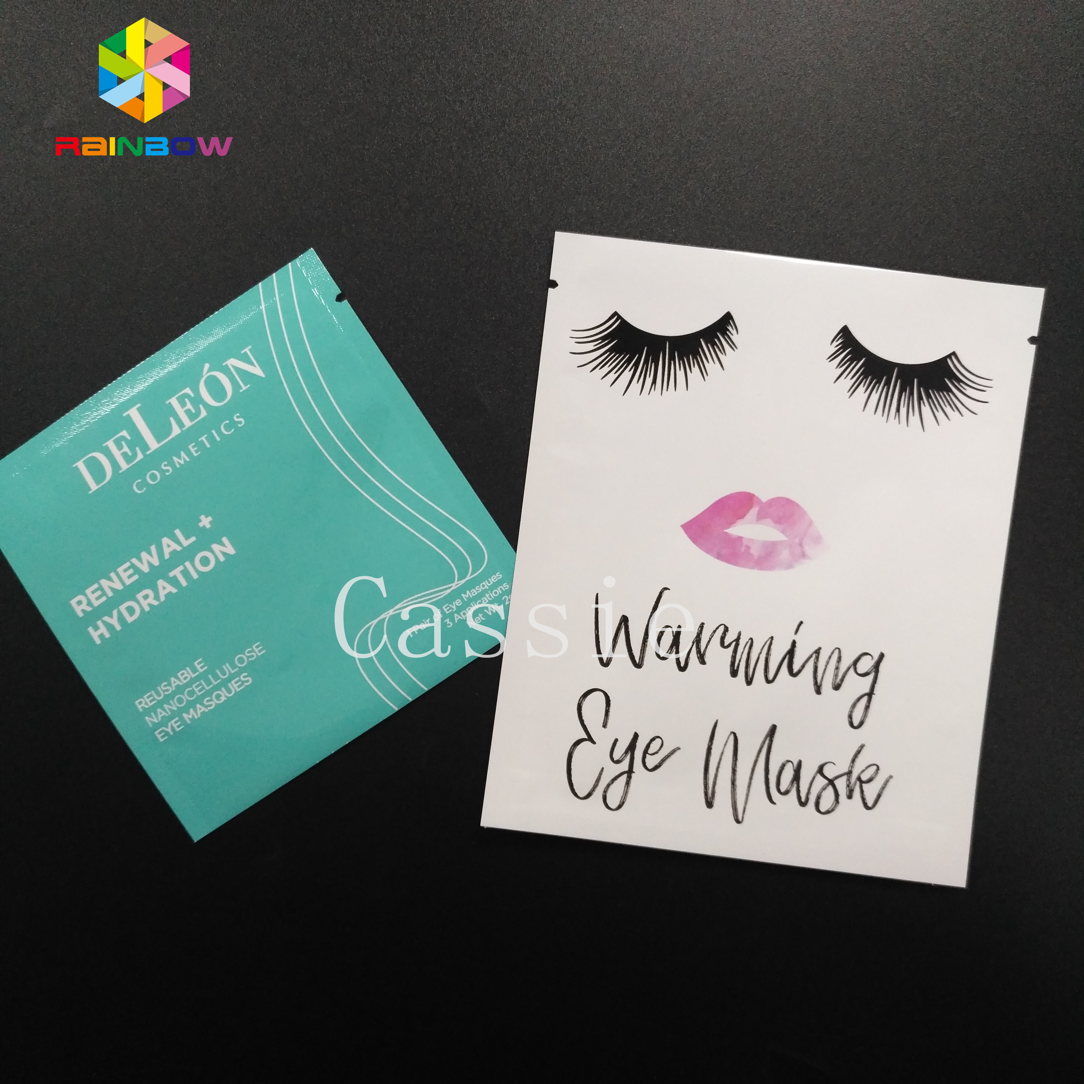 صفح PE PET الألومنيوم احباط الحقيبة التعبئة والتغليف أكياس قناع الوجه البلاستيك مع الحفر CMYK