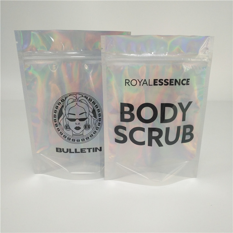 التسلق المجسم احباط الحقيبة التعبئة والتغليف الهولوغرام حقائب مايلر بريق مسحوق حقيبة طلاء الأظافر