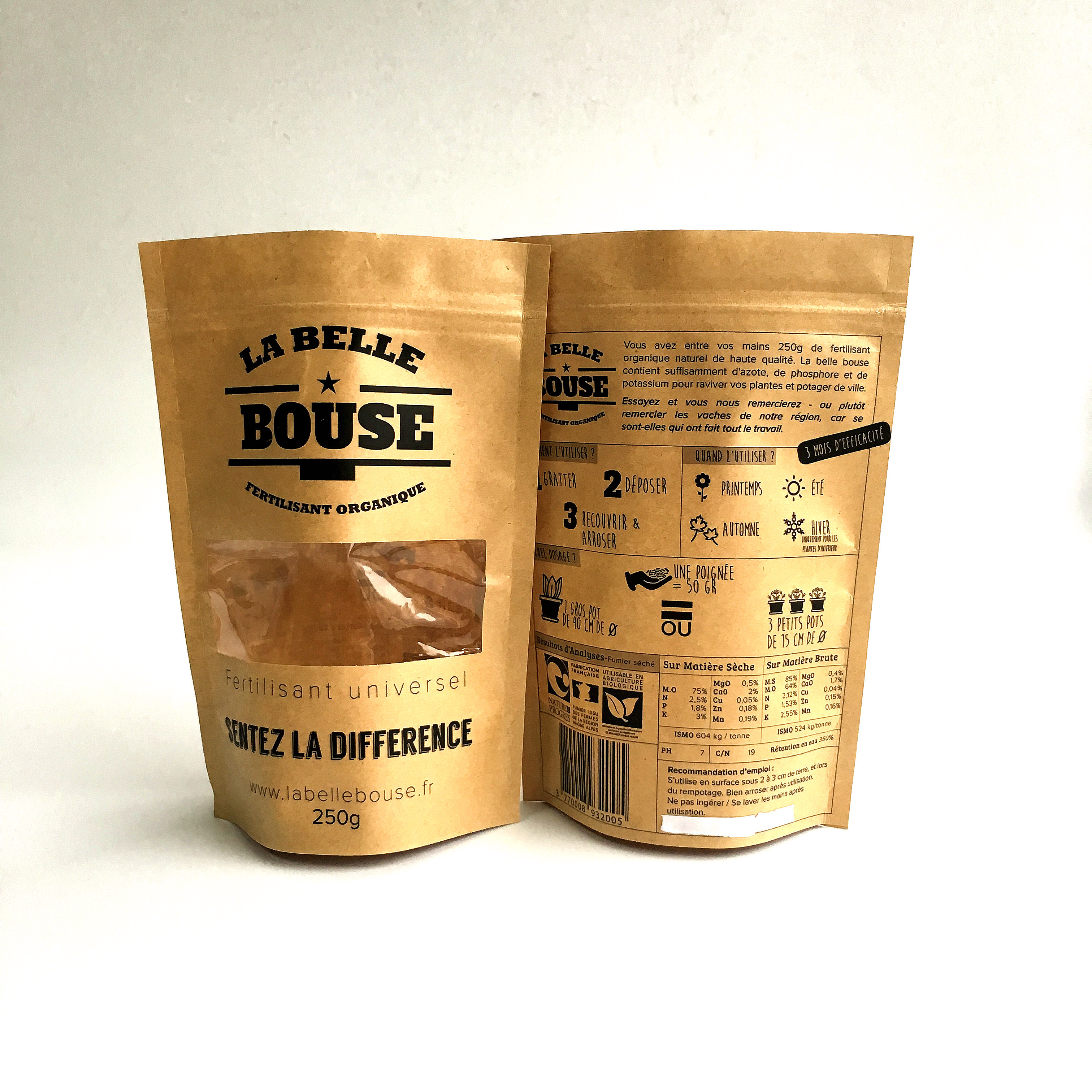 أكياس الورق مخصصة لإعادة التدوير الطبيعية الرمز البريدي قفل الوقوف الحقيبة مع نافذة