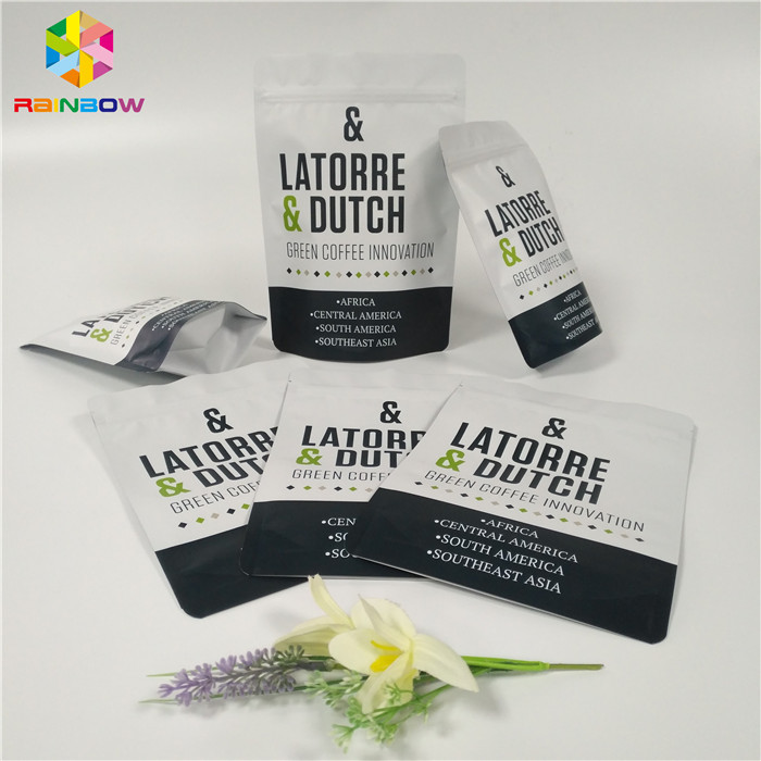 Ziplock احباط الحقيبة التعبئة والتغليف Reclosable صمام القهوة كيس مغلفة المواد