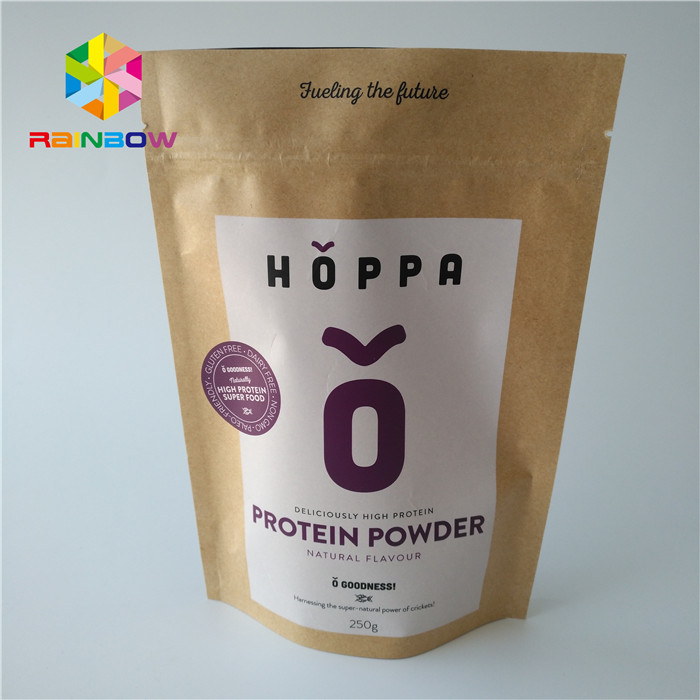 صديقة للبيئة احباط الحقيبة التغليف الغذاء الصف زيبلوك شعار المطبوعة كرافت كرافت ورقة