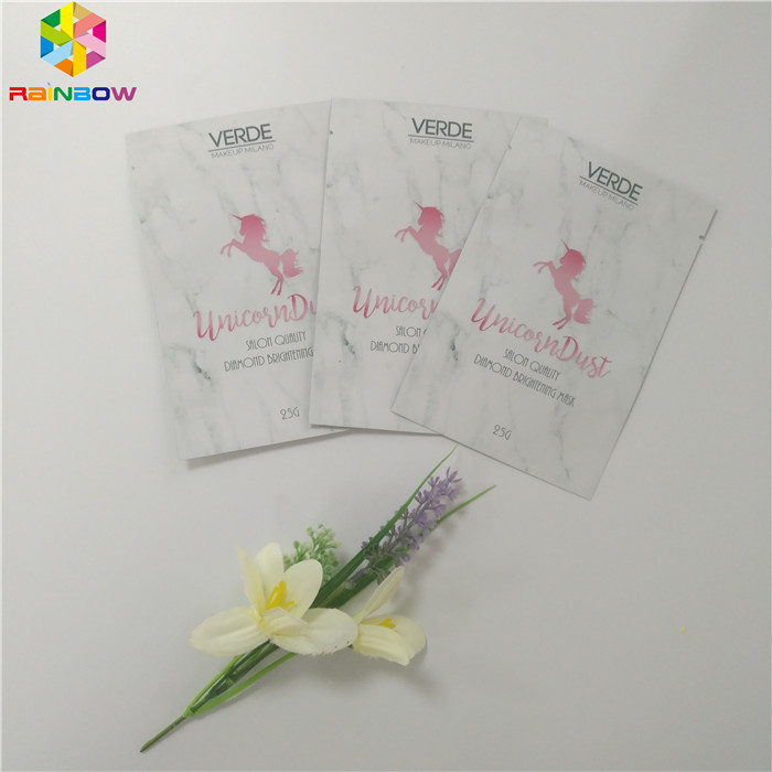 قناع الوجه تغليف مستحضرات التجميل حقيبة الألومنيوم احباط لامع مطبوعة السطح النهاية