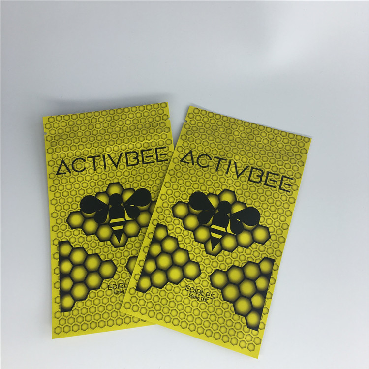 ثلاثة ختم الجانب الوقوف الحقائب القهوة البلاستيك مايلر الرمز البريدي قفل التبغ الاعشاب التعبئة والتغليف