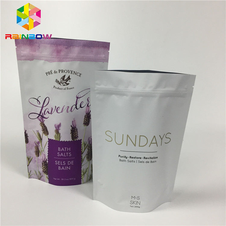 رقائق الألومنيوم غير لامع مغلفة الوقوف أكياس الحقيبة سستة لحزمة المواد الغذائية الجافة