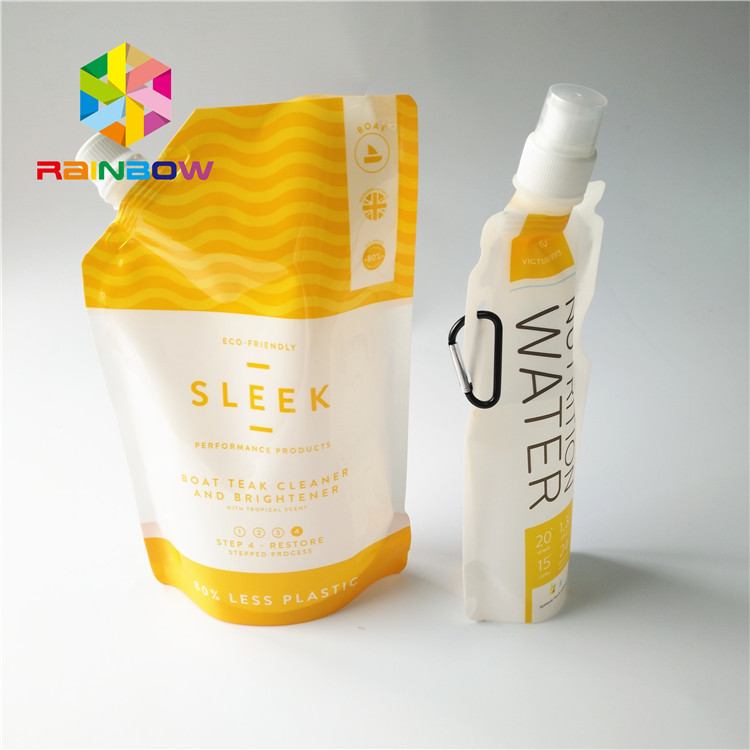 أكياس البلاستيك السائل صنبور صنبور ، عصير شراب الفاكهة الوقوف الحقائب مع كاب