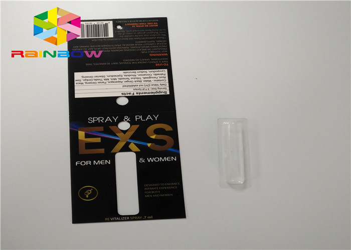 شريحة مخصصة بطاقة نفطة التعبئة والتغليف رذاذ طي ورقة بطاقة التعبئة والتغليف مع هول