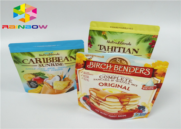 حقيبة مسحوق بروتين مصل اللبن التعبئة / رقائق الألومنيوم النقي مسحوق بروتين مصل اللبن التعبئة والتغليف أكياس / الوقوف أكياس Ziplock