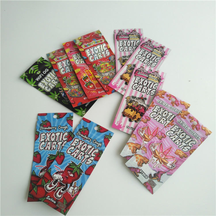 خراطيش Vape CBD الأغلاق الوقوف الحقائب سستة مايلر حقيبة لل Vape تانك