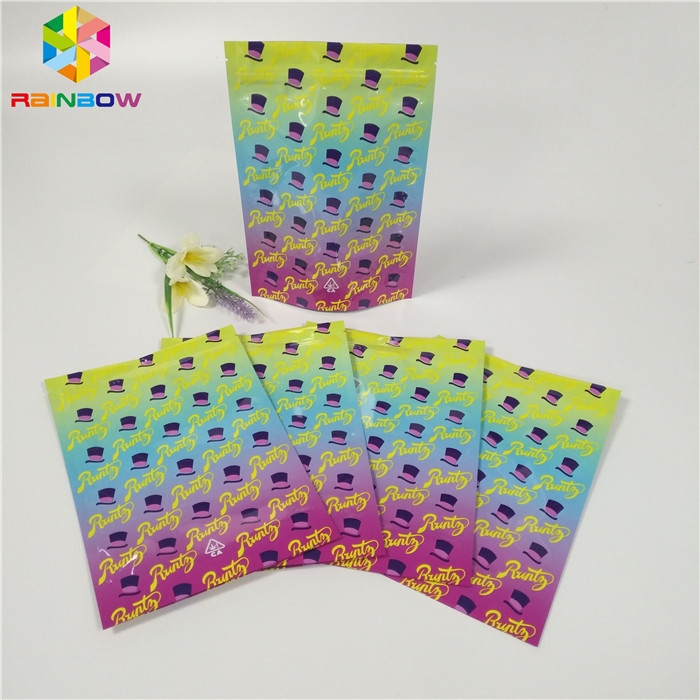 مخصص 1 أوقية 3.5 جرام الحقيبة احباط التغليف رائحة أكياس تغليف الأعشاب والدليل سطح لامع