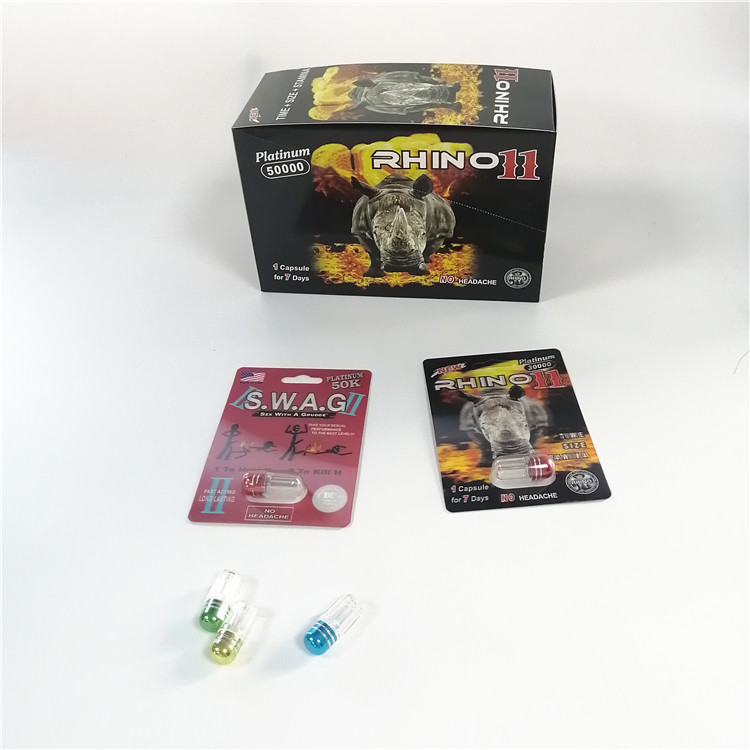 عرف بطاقة نفطة التغليف الكركدن حاوية رصاصة للذكور تعزيز كبسولة التغليف