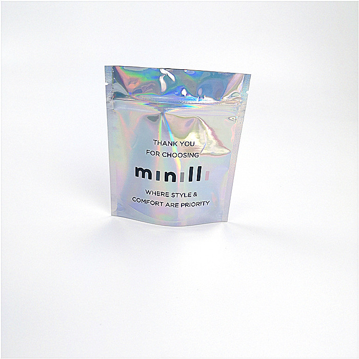 تخصيص حجم ماكياج المنظم حقيبة المجسم الهولوغرام الليزر مايلر زيبلوك