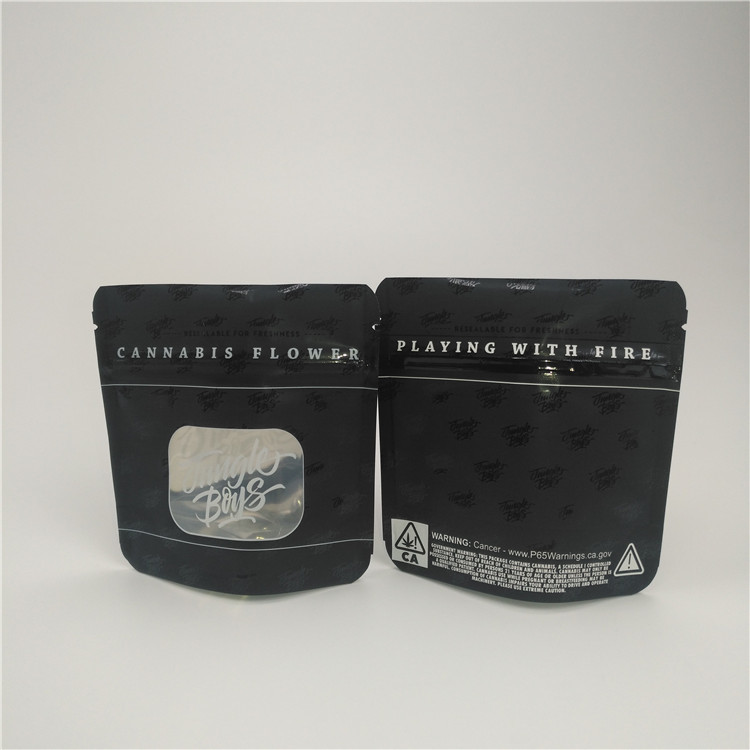 ماتي الأسود مايلر الألومنيوم احباط الوقوف الحقيبة الطبية التبغ ورقة التغليف