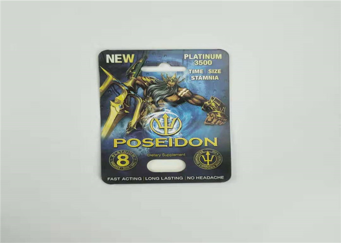 صديقة للبيئة بطاقة نفطة التعبئة والتغليف الكركدن 7 ورقة بطاقة عرض مربع لكبسولة محسن الذكور