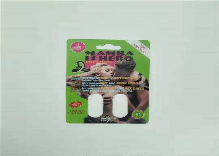 مامبا 3D تأثير بطاقة نفطة التغليف تخصيص الطباعة لحبوب منع الحمل الجنس كبسولة