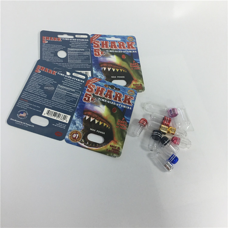 الكركدن ذكر تعزيز حبوب منع الحمل كبسولات صناديق التعبئة والتغليف نفطة بطاقات ورقة سمك القرش