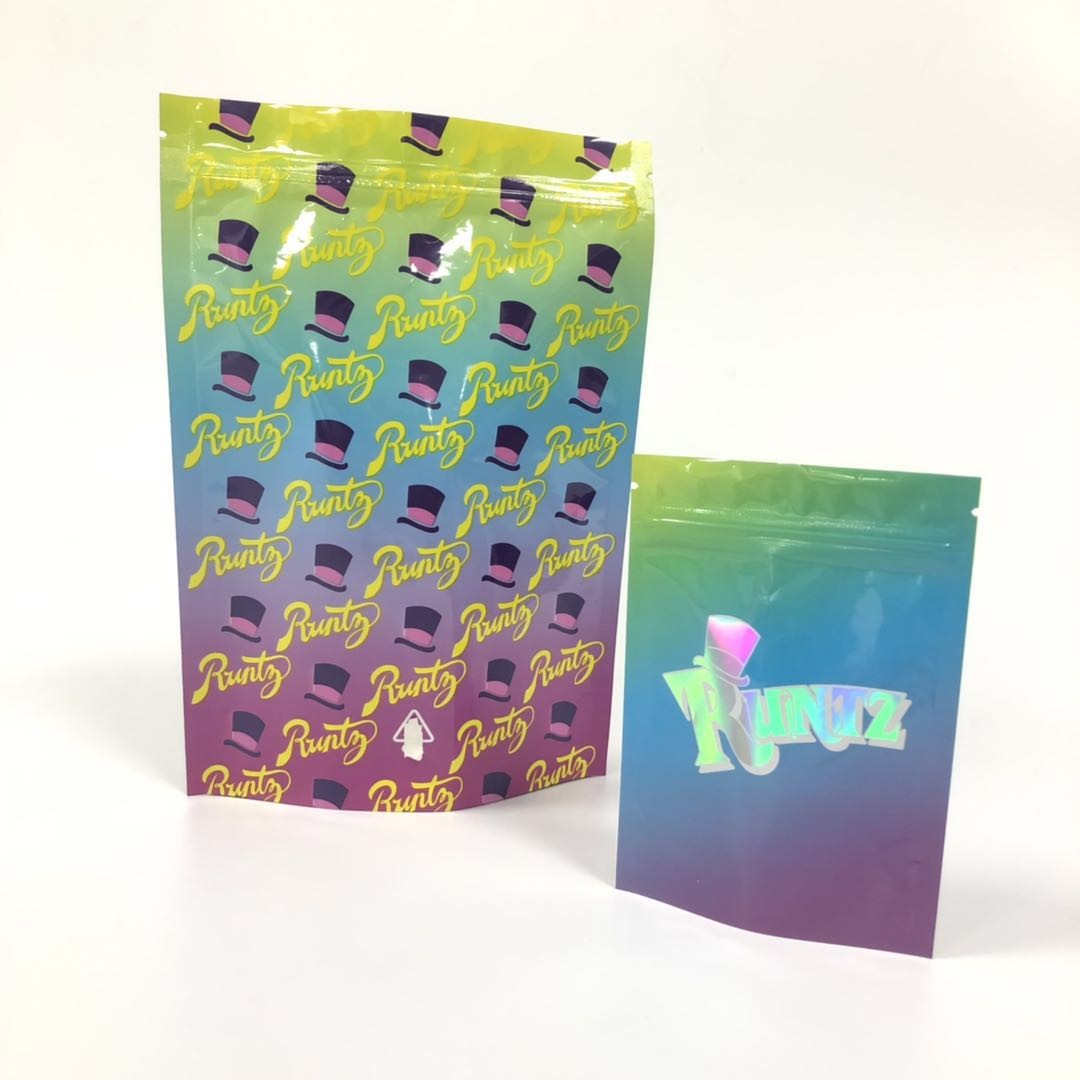 3.5 جرام الوقوف الأعشاب البخور التعبئة والتغليف مايلر زيبلوك الأعشاب رائحة أكياس Runtz القنب والدليل