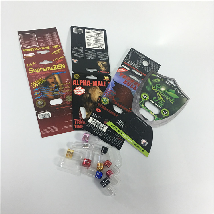 النمر الكركدن 25K ذكر تعزيز حبوب منع الحمل التعبئة والتغليف نفطة عرض ورقة مربع بطاقة