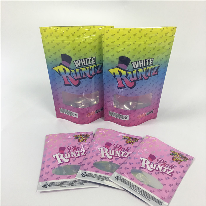 رائحة الإثبات البخور العشبية التعبئة والتغليف البسيطة زيبلوك الأعشاب البلاستيكية أكياس أوراق الكوكيز CBD