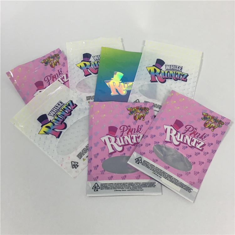 أكياس بلاستيكية قابلة لإعادة الإغلاق مقاومة للطفل Runtz التعبئة والتغليف ملفات تعريف الارتباط رائحة البذور