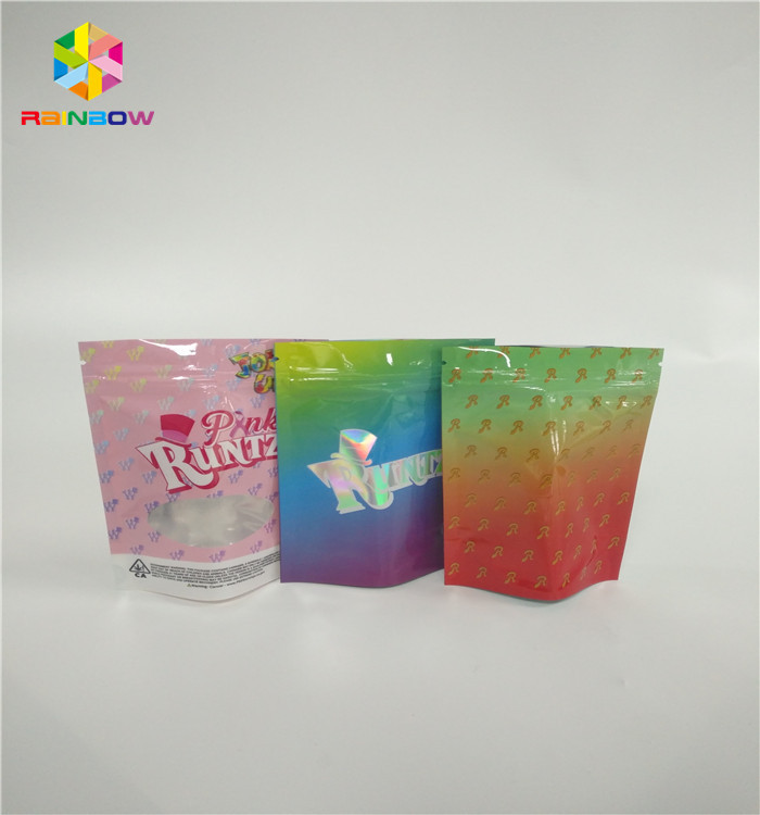 3.5G Childproof أكياس الوقوف زيبر الحقيبة تخصيص طباعة Runtz حزمة رائحة الإثبات