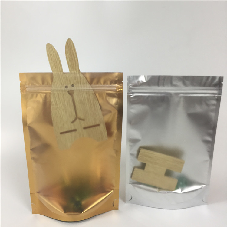 مغلفة رقائق الألومنيوم قفل الرمز البريدي حقيبة الوقوف الحقيبة الشفافة الجانب الرطوبة دليل على