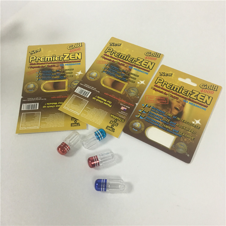 بطاقات نفطة قابلة لإعادة التدوير ورقة أصعب الأوقات ذكر تعزيز حبوب منع الحمل الجنسي كبسولة مربع