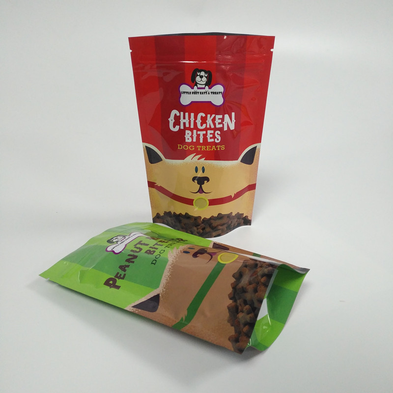 Ziplock احباط الحقيبة تغليف أغذية الحيوانات الأليفة حقيبة 120 ميكرون سمك مع نافذة واضحة