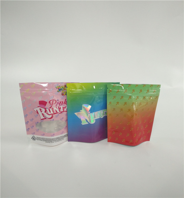 إعادة تدوير الرمز البريدي قفل البلاستيك البخور العشبية التعبئة والتغليف دوق-باي زيبر الحقيبة مخصص شعار مطبوع