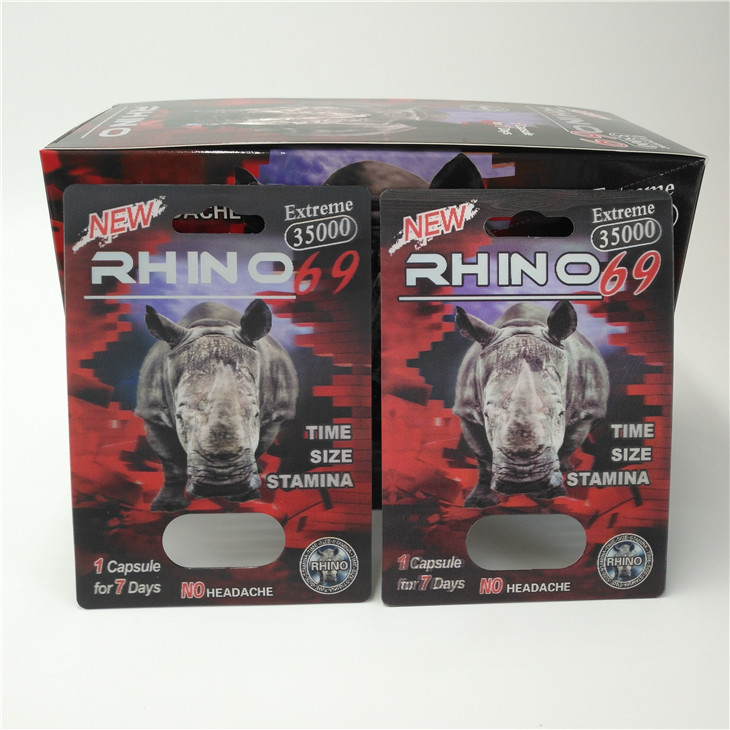 عرف RHINO 96 حبوب منع الحمل حزمة نفطة التغليف 3D عدسي بطاقة صديقة للبيئة