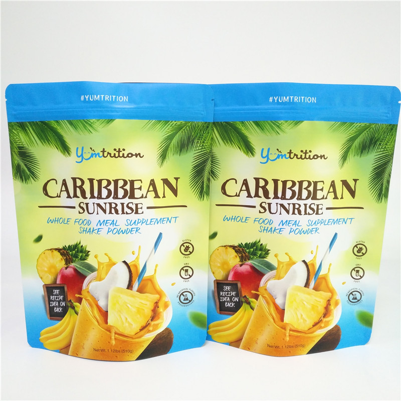 الأغلاق تغليف أغذية أكياس رقائق الألومنيوم البلاستيك دوق-باي الملحق مسحوق مع سحاب