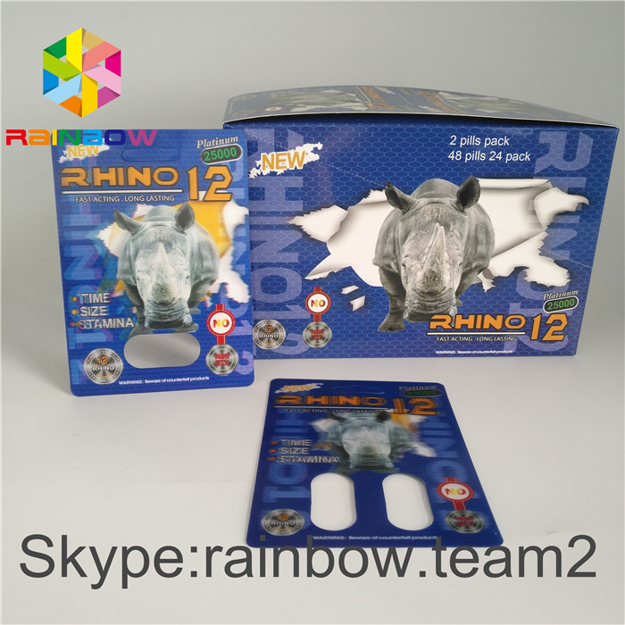 ذكر الجنسي تعزيز نفطة حزمة التغليف 350 جرام 400 جرام ورقة عرض صناديق للكبسولة