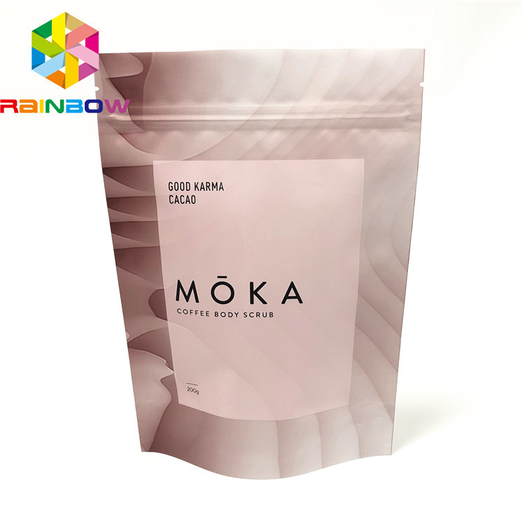 التعبئة والتغليف الحقيبة البلاستيكية خفيفة الوزن ، الغذاء الصف الوقوف حقيبة ل Cbd فرك الجسم