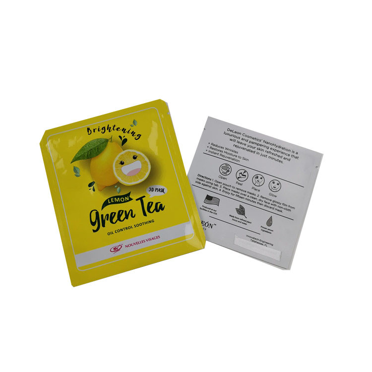 Aluminum Foil Resealable Packaging Bags Matt / Glossy Finish Mylar Cosmetic Face Mask Packing