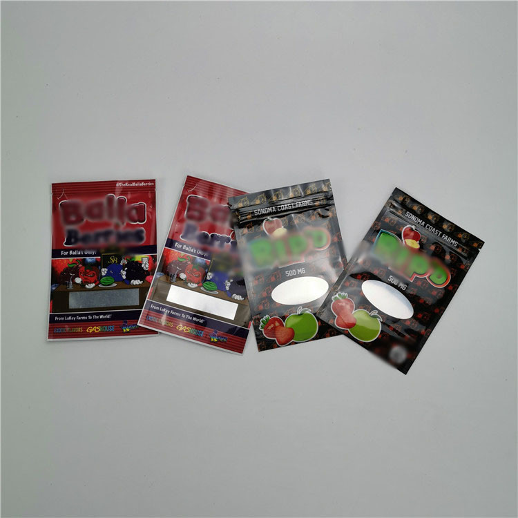 كيس صغير من الحقائب البلاستيكية التعبئة والتغليف 100 ٪ من القنب الصناعي العضوي CBD Gummy Packing